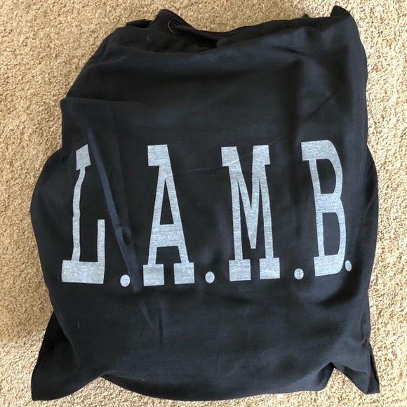 L.A.M.B Suede and Leather ELKE Bucket Bag Black - Picture 8 of 8